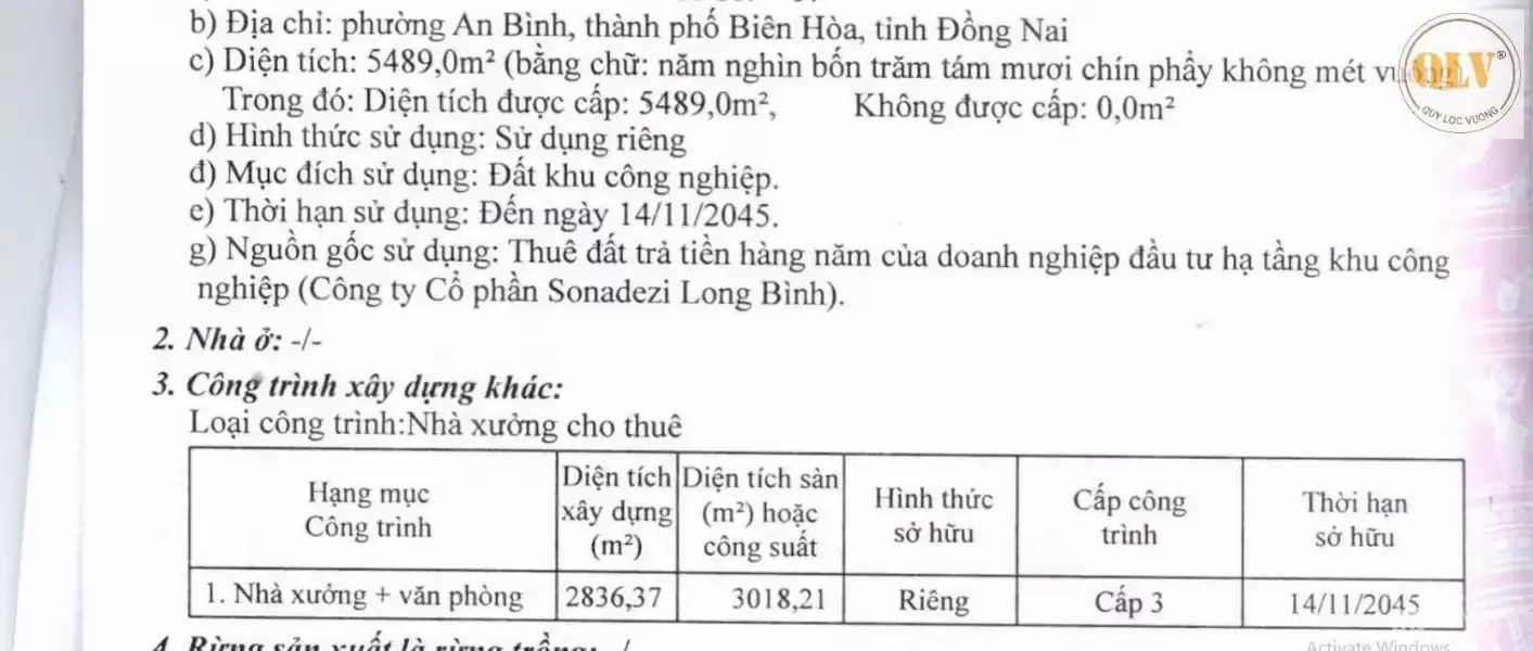 Cần bán nhà xưởng KCN Long Bình, Biên Hòa, Đồng Nai 2.800m²