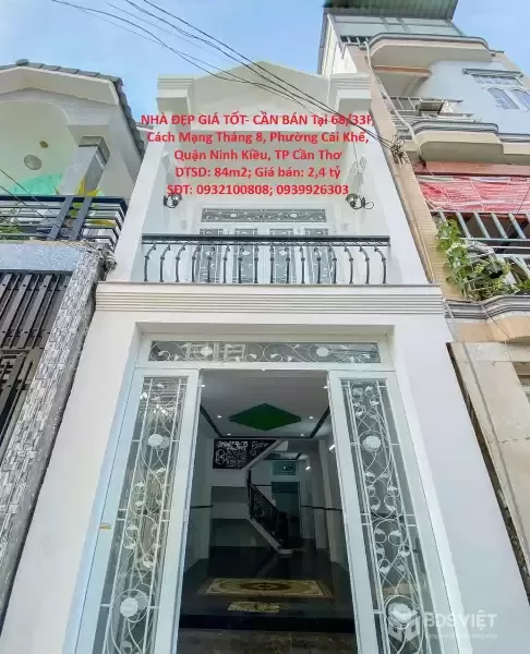 NHÀ ĐẸP GIÁ TỐT- CẦN BÁN Tại Phường Cái Khế, Ninh Kiều, Cần Thơ