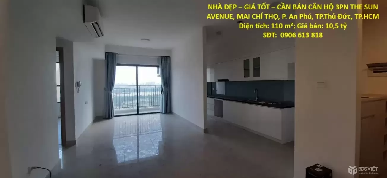NHÀ ĐẸP – GIÁ TỐT – CẦN BÁN CĂN HỘ 3PN THE SUN AVENUE, MAI CHÍ THỌ, P. An Phú, TP.Thủ Đức, TP.HCM