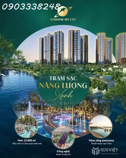 Nhận giữ chỗ căn hộ cao cấp tòa V8, V9 sunshine sky city giá từ 98 triệu/m2, hưởng 1% chiết khấu booking sớm