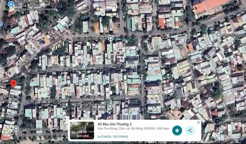 Bán đất MT đường Bàu Gia Thượng 2, Gần Hồ Cẩm Lệ, dt 89m2, giá 4 tỷ 9 tl