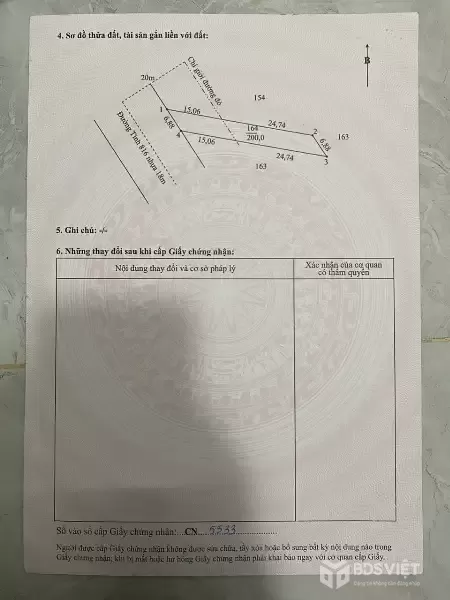 Bán đất mặt tiền ĐT 816 Thạnh Hòa, Bến Lức tdt 910m2 (200m2 thổ) giá 2,7 tỷ