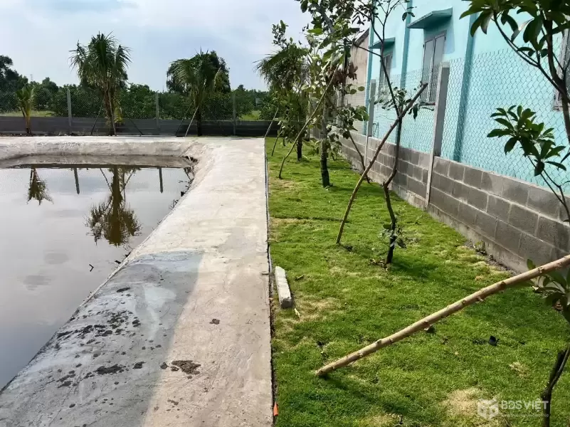 Bán nhà vườn thuỷ tạ xã Bình Đức tdt 709m2 có 2pn,1wc, sân oto giá 1,9 tỷ