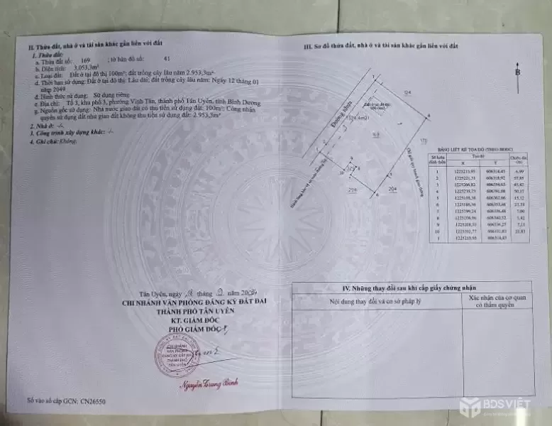 ĐẤT ĐẸP – GIÁ TỐT  – CHÍNH CHỦ CẦN BÁN GẤP tại Xã Vĩnh Tân, Thị xã Tân Uyên, Bình Dương