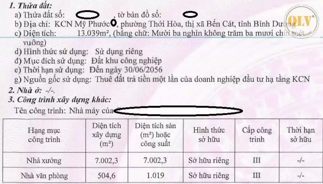 Bán nhà xưởng – KCN Mỹ Phước, Bến Cát, Bình Dương – 7.506m²