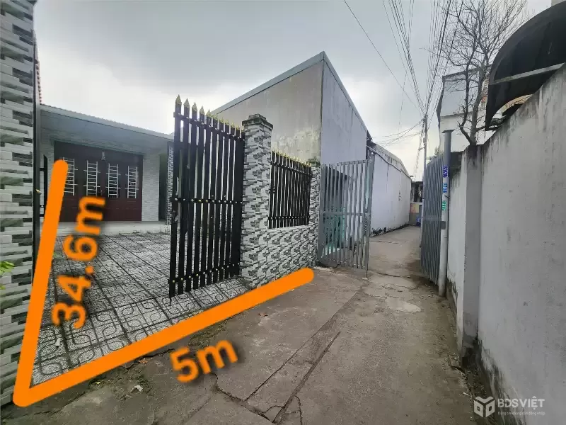 Ngân hàng thanh lý nhà ngang 5m, DT 177.3m2, 2PN 1 bếp, Thuận An, Bình Dương