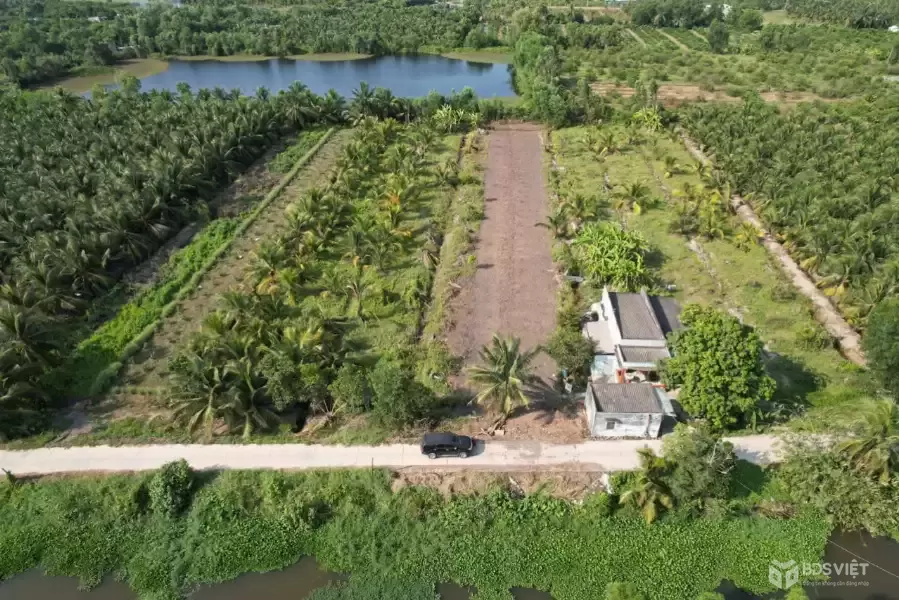 Bán đất vườn đường xe hơi view kênh Rạch Gõ, Thạnh Hòa 1097m2 hướng Tây Nam giá 1,25 tỷ