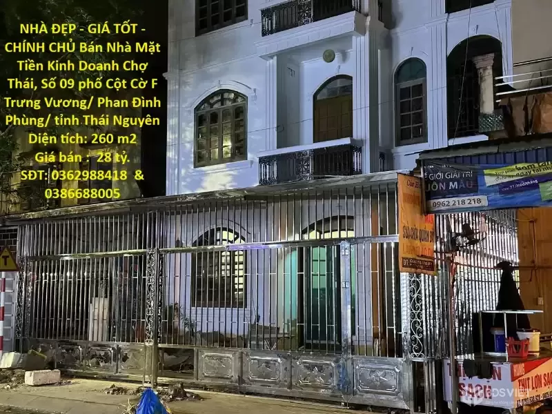 NHÀ ĐẸP - GIÁ TỐT - CHÍNH CHỦ Bán Nhà Mặt Tiền Kinh Doanh Chợ Thái, Phan Đình Phùng, Thái Nguyên