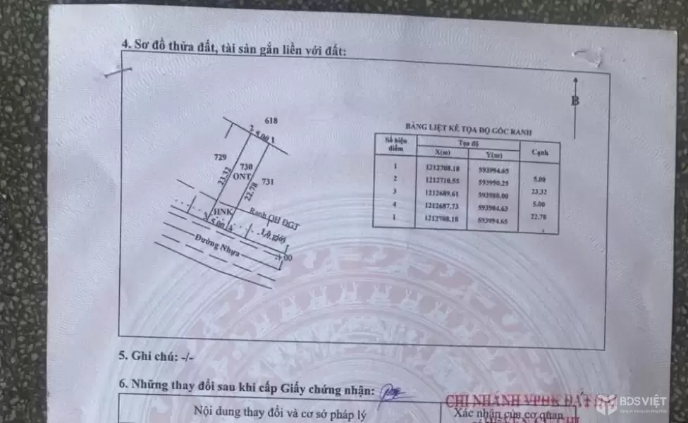 Bán đất thổ cư đường nhựa 1/ Bến Than , xã Hòa Phú dt 115m2 giá 2,5 tỷ