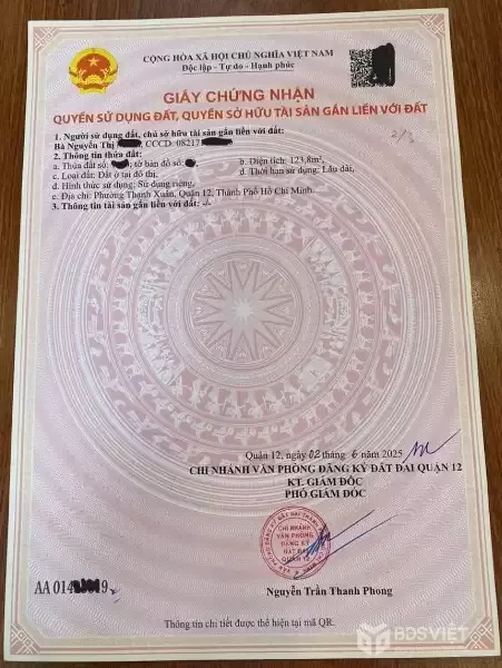 Nhà phố 4 tầng DT lớn 125m² – Vị trí đẹp ngay trung tâm Thạnh Xuân (Q.12)