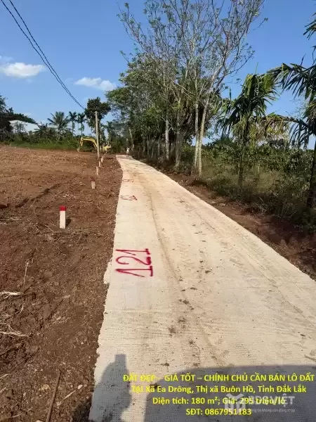 ĐẤT ĐẸP – GIÁ TỐT – CHÍNH CHỦ CẦN BÁN LÔ ĐẤT TẠI Xã Ea Drông, Thị xã Buôn Hồ, Tỉnh Đắk Lắk