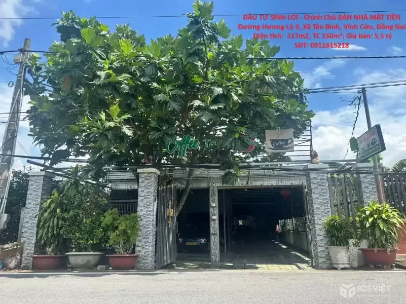 ĐẦU TƯ SINH LỜI - Chính Chủ BÁN NHÀ MẶT TIỀN Đường Hương Lộ 9, Xã Tân Bình, Vĩnh Cửu, Đồng Nai