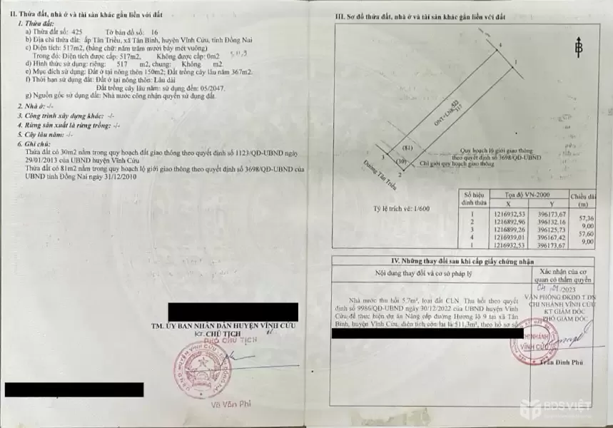 ĐẦU TƯ SINH LỜI - Chính Chủ BÁN NHÀ MẶT TIỀN Đường Hương Lộ 9, Xã Tân Bình, Vĩnh Cửu, Đồng Nai