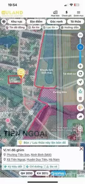 F0 duy nhất tại thôn Trung Liêu – xã Tiên Ngoại, siêu phẩm không có lô thứ 2