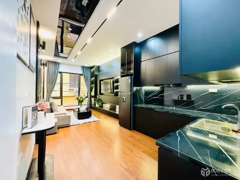 nguyễn văn huyên 48m x6 tầng thang máy 15,8 tỷ gara ô tô,ngõ thông kinh doanh