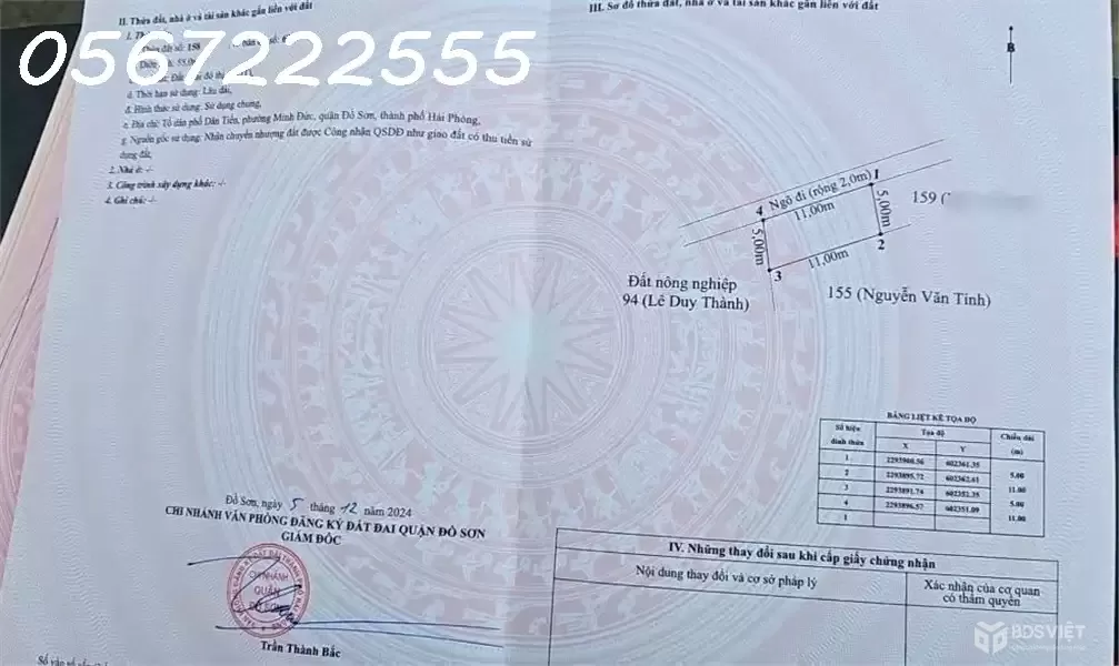 Bán đất Dân Tiến, Nam Đồ Sơn giá chỉ hơn 6xx triệu - ZALO 0567 222 555