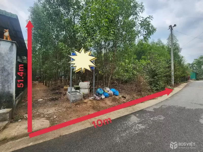 ĐẤT THẠNH PHƯỚC TÂN UYÊN, NGÂN HÀNG THANH LÝ ĐẤT NGANG 10M, SẴN 100M2 THỔ, DT 503M2, GIẢ 2 TỶ 352 TRIỆU