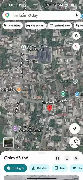 Bán đất mặt tiền đường nhựa 65 , xã Tân Thạnh Đông dt 98,6m2 ( 70m2 thổ ) giá 2,2 tỷ