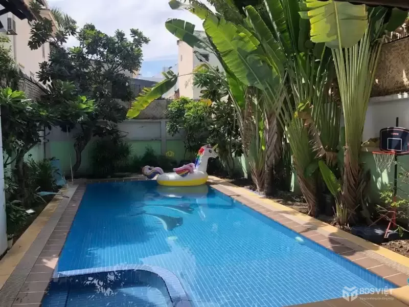 Biệt thự 385m2 Thảo Điền, Góc 2 mặt tiền Đường 66-Nguyễn Văn Hưởng, hồ bơi, HDT 70tr, 59.5 tỷ