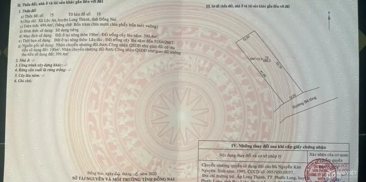 SIÊU HÓT NHÀ ĐẸP - ĐẦU TƯ SINH LỜI - CHỦ Cần Bán Nhanh  Nhà Xã Lộc An, H. Long thành, Đồng Nai.