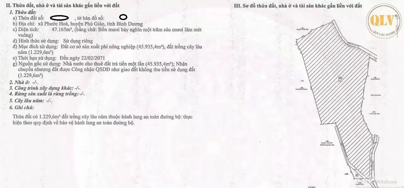 Bán đất trống - PHƯỚC HÒA, PHÚ GIÁO – 48.450 m²