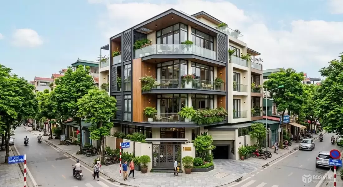 BÁN BIỆT THỰ LÀNG VIỆT KIỀU CHÂU LÔ GÓC 130M2 MẶT TIỀN 28M Ô CHỜ THANG MÁY - KINH DOANH 30 TỶ