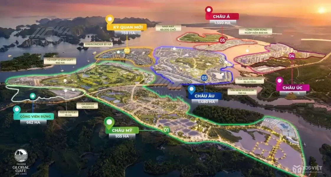 Bán biệt thự song lập Vinhomes Global Gate Hạ Long, view quan kỳ quan thế giới. DT 162m², mặt tiền 9m