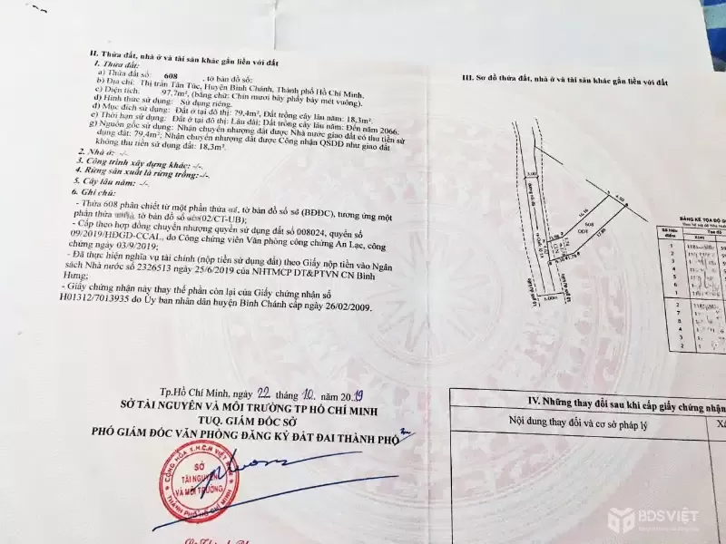 CẦN BÁN 98M2 ĐẤT THỔ CƯ HẺM BA GÁC GẦN QL1A