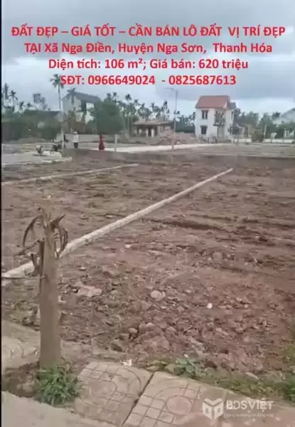 ĐẤT ĐẸP – GIÁ TỐT – CẦN BÁN LÔ ĐẤT  VỊ TRÍ ĐẸP TẠI Xã Nga Điền, Huyện Nga Sơn,  Thanh Hóa