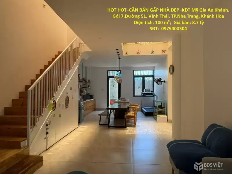 HOT HOT–CẦN BÁN GẤP NHÀ ĐẸP -KĐT Mỹ Gia An Khánh, Gói 7,Đường 51, Vĩnh Thái, TP.Nha Trang, Khánh Hòa