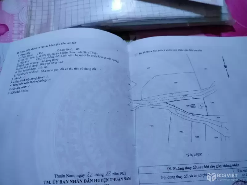 HOT HOT HOT – BÁN GẤP ĐẤT Tại Xã Nhị Hà, Huyện Thuận Nam, Tỉnh Ninh Thuận