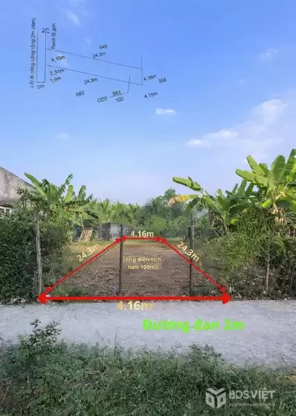 CHÍNH CHỦ BÁN ĐẤT THỔ CƯ  Vị Trí Đẹp Tại TT CẦN GIUỘC, HUYỆN CẦN GIUỘC, TỈNH LONG AN