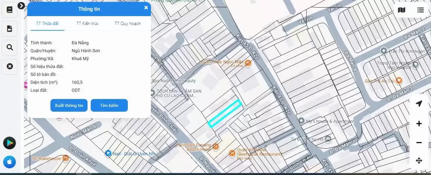 Chính chủ cần bán lô đường K20 - Khuê Mỹ - Ngũ Hành Sơn - 160m2 - Giá 6 tỷ - Liên hệ 0932514255