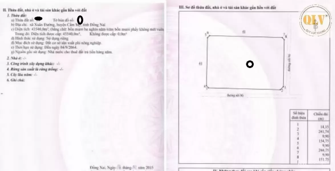 Bán đất trống khu công nghệ cao – Xuân Đường, Cẩm Mỹ, Đồng Nai – 117.160m²