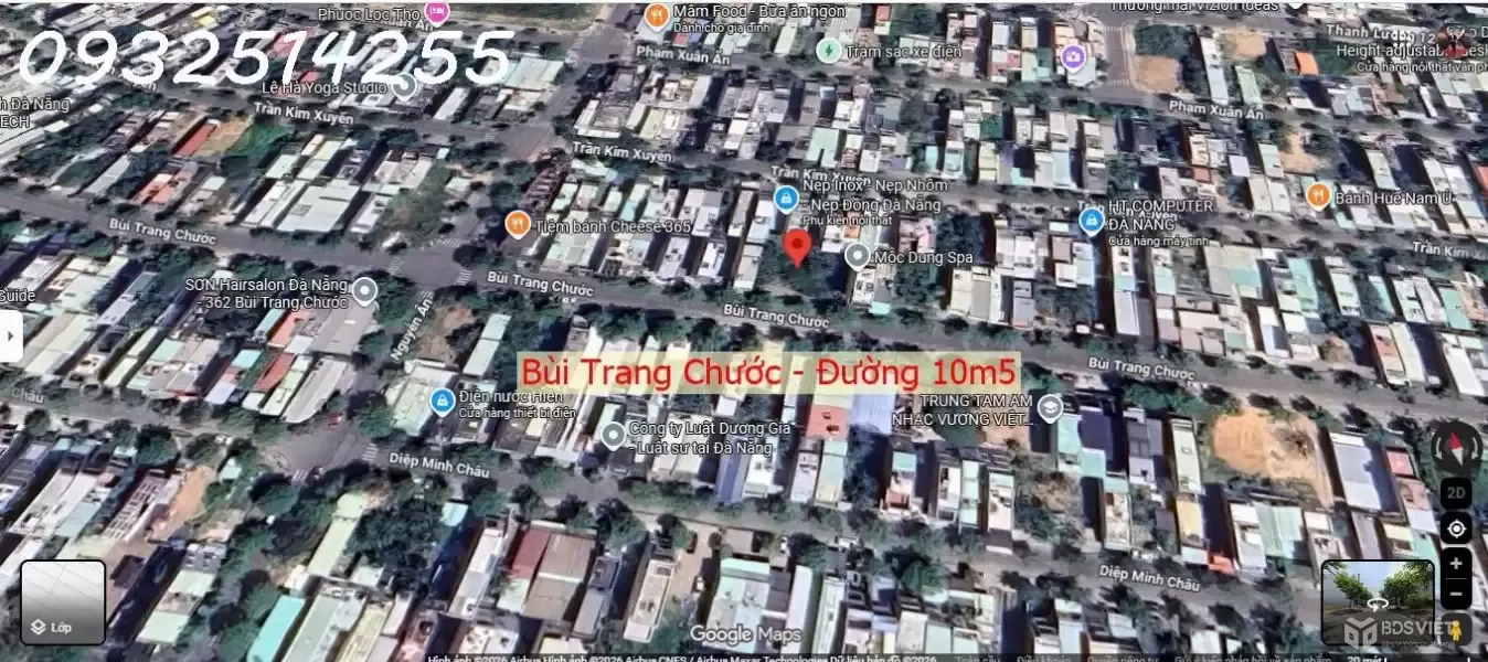 Bán đất Bùi Trang Chước - Hoà Xuân Cẩm Lệ - Đường 10m5 - Giá bán 7.3 tỷ TL