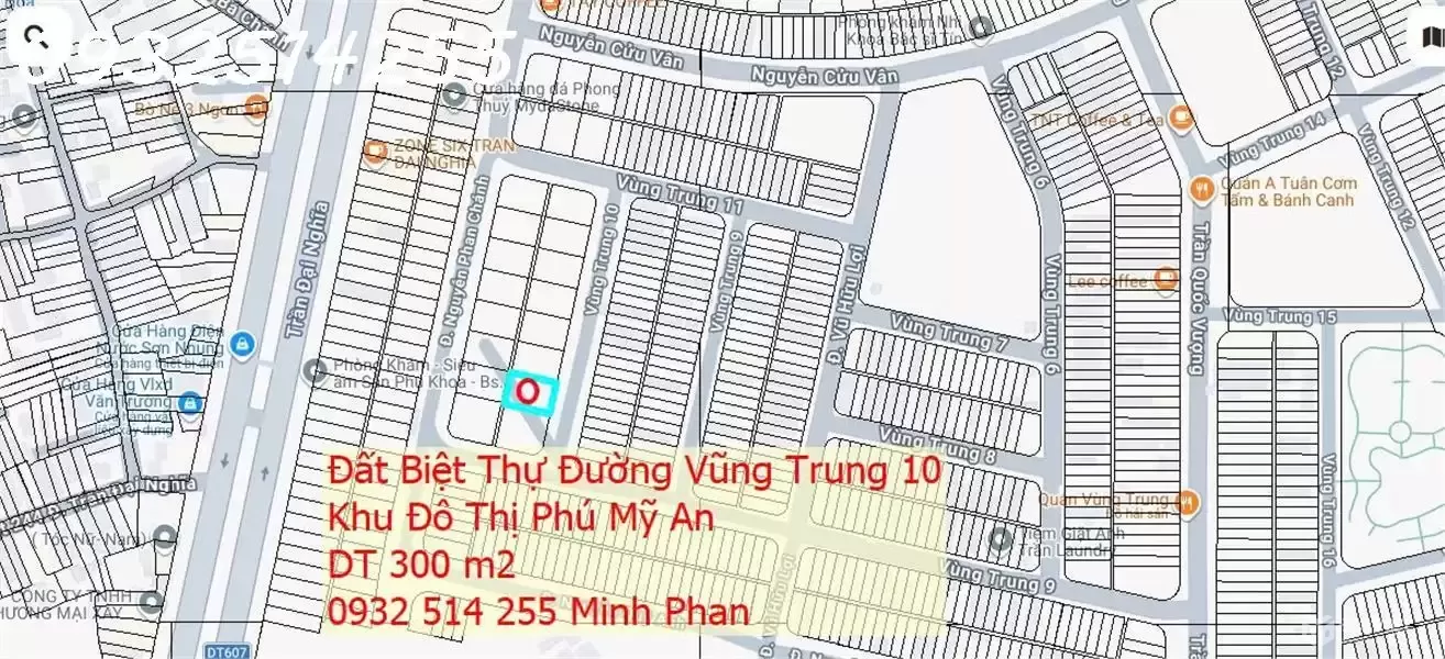 Chính chủ cần bán nhanh Lô đất Biệt Thự Khu Đô Thị Phú Mỹ An - Ngũ Hành Sơn - 300m2 - Đường 7m5 - Giá 13.5 tỷ