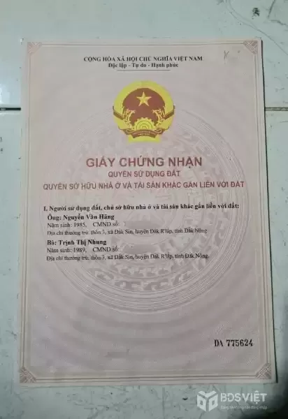 ĐẤT ĐẸP - MẶT TIỀN - Chính Chủ Bán  Lô Đất Nằm Ngay Trung tâm hành chính Chơn Thành