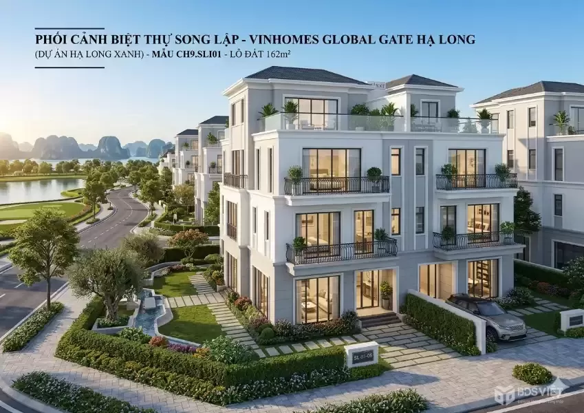 Bán Biệt thự liền kề Vinhomes Global Gate Hạ Long, 162m2, 4 tầng, 12PN, 8WC, 15 tỷ, sổ đỏ.