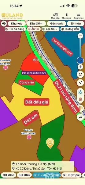 LÔ ĐẤT 2 MẶT TIỀN - GIÁP DỰ ÁN ĐẤU GIÁ ĐỒNG MÔ - CHIẾT KHẤU SÂU