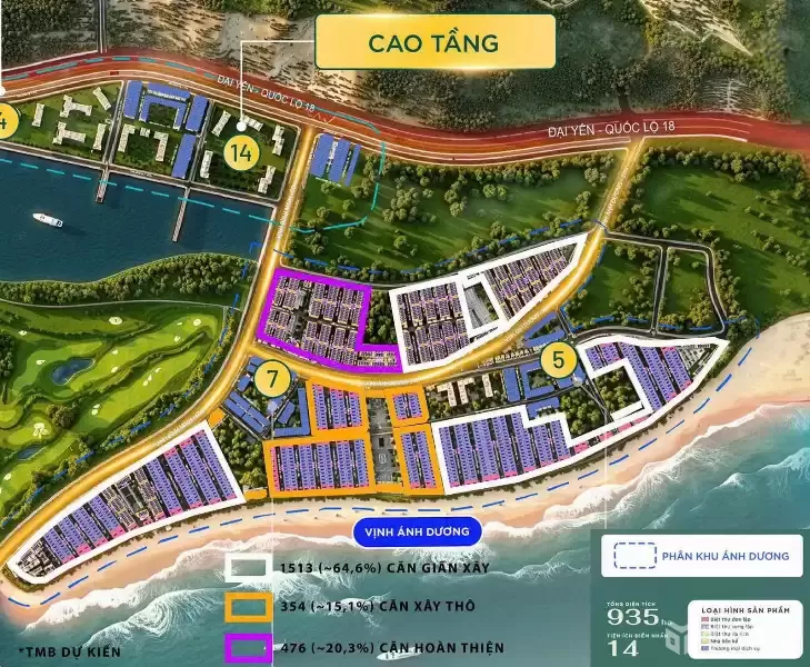 Biệt thự liền kề 162m2, 12PN, 4T, sổ đỏ, 15 tỷ tại Vinhomes Global Gate Hạ Long