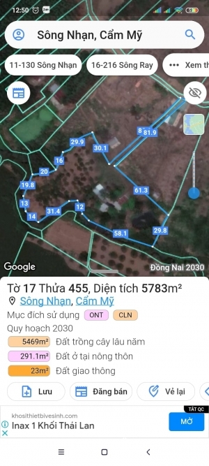 Bán đất sào ở Sông Nhạn, Cẩm Mỹ, Đồng Nai